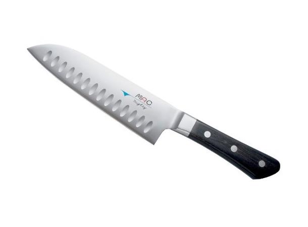 MAC MSK-65 Santoku m/luftlom. L:170 mm Håndsmidde japanske kniver